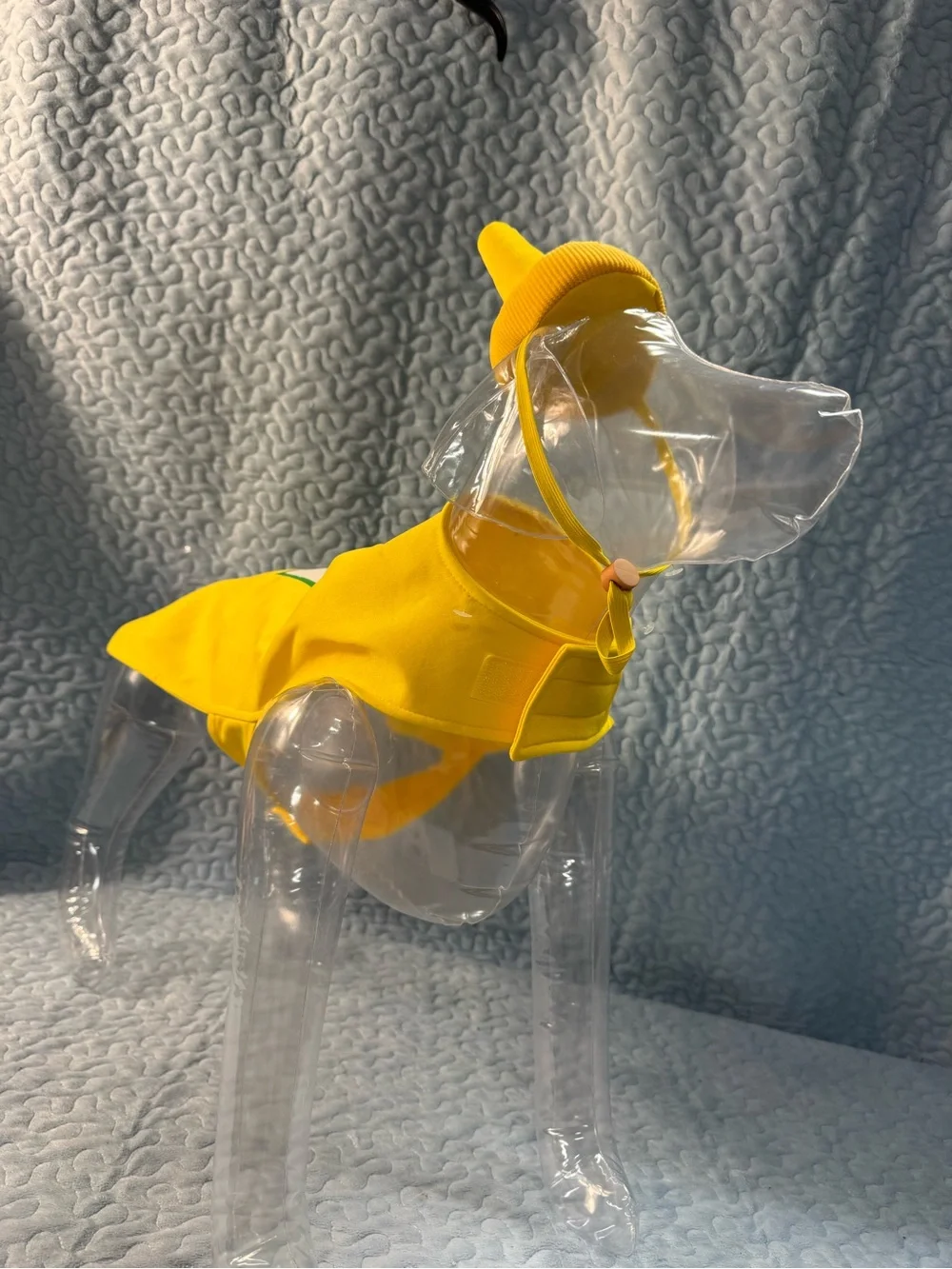 Yellow Dog Costume costume with Squeeze Bottle Hood